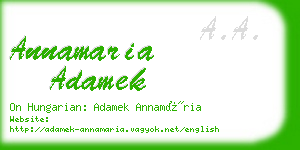 annamaria adamek business card